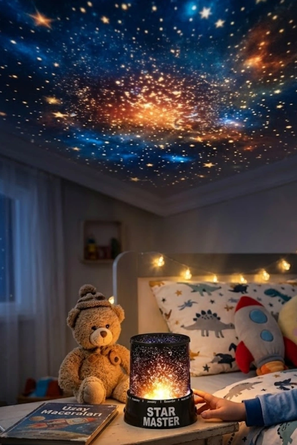 LED Yıldız Projeksiyon Lambası Romantik Oda Atmosfer Işığı