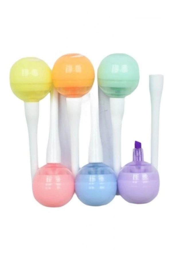 Lolipop Tasarımlı Fosforlu Kalem Seti