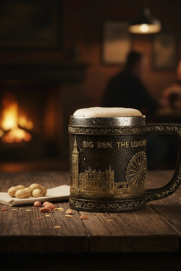 Londra Detaylı Çelik Kupa