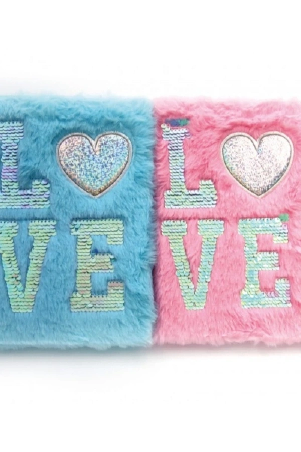 LOVE Tasarımlı Peluş Hatıra Defteri