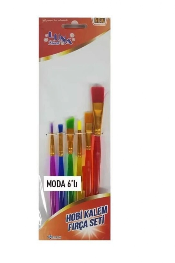 Luna Moda Hobi Kalem Fırça Seti 6 Parça