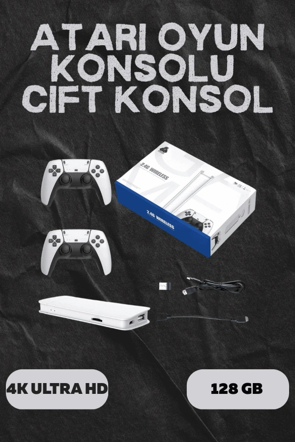 M15 Retro Konsol – 20.000 Oyunlu, Çift Gamepadli, 4K HDMI