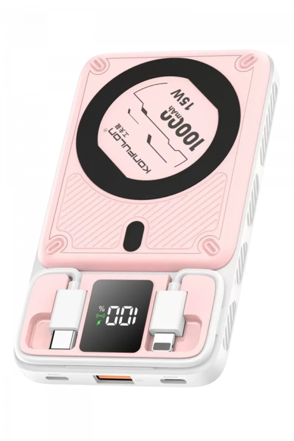 M25W 10.000 mAh 20W PD Magsafe Powerbank - Pembe