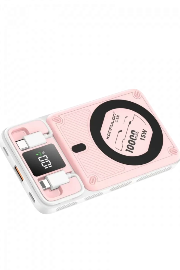 M25W 10.000 mAh 20W PD Magsafe Powerbank - Pembe