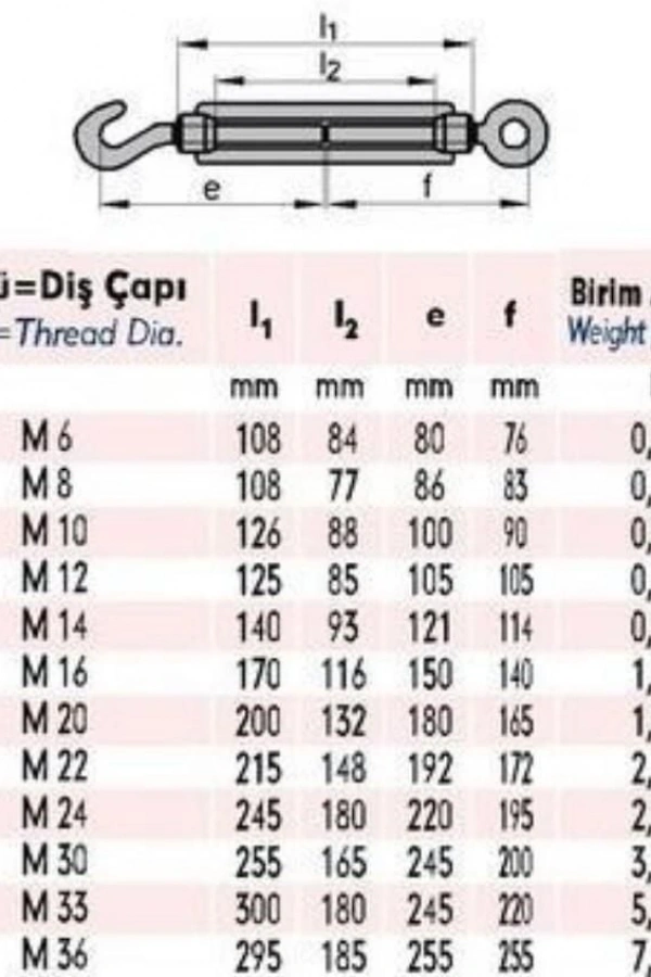 M6 Çektirme ( 4 Adet )