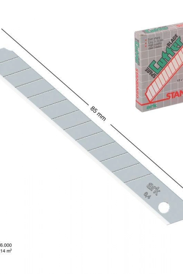 Maket Bıçağı Yedek Bıçağı 80X9 mm İnce Yedek 10 Adet