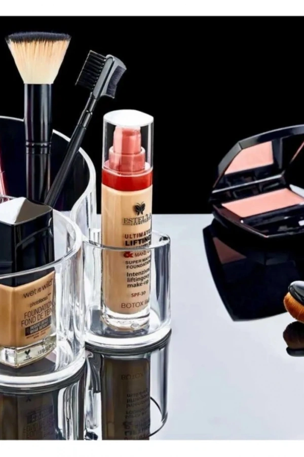 Makyaj Organizeri Şeffaf - 3 Gözlü