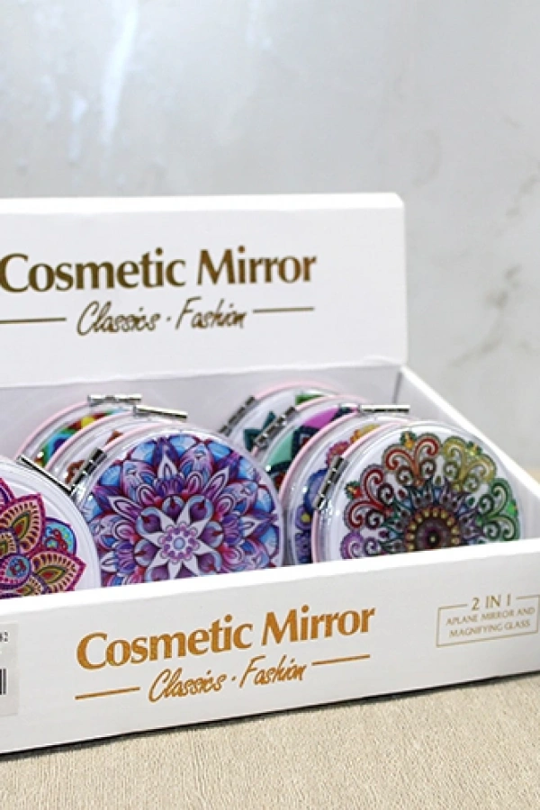 Mandala Desenli Hareketli Sulu El Aynası - Model 5