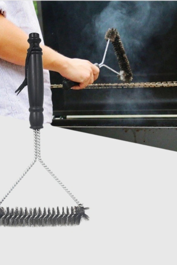 Mangal Izgara Temizleme Fırçası Pas Tutmaz Çelik Telli