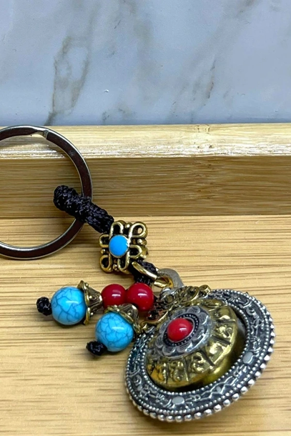 Mantra Çarkı Şans Anahtarlık