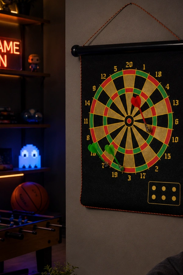 Manyetik Dart Oyunu Katlanabilir Güvenli Dart Seti 6 Ok Hediyeli