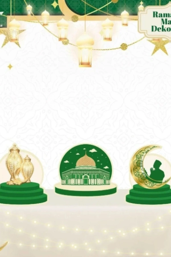 Masa Üstü 3lü Ramazan Süsü Yeşil