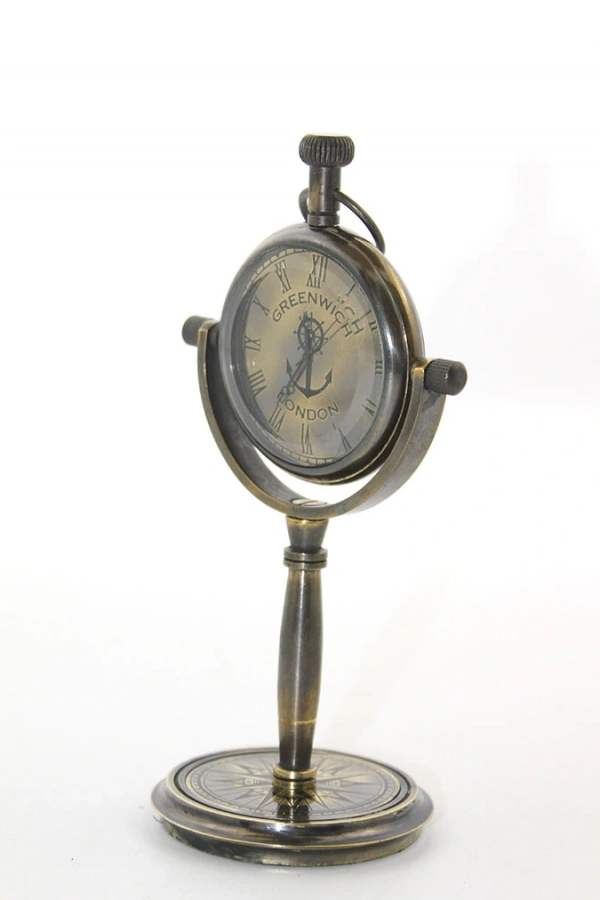 Masa Üstü Pirinç Saat Model 2