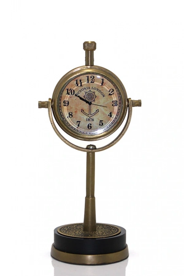 Masa Üstü Pirinç Saat Model 4