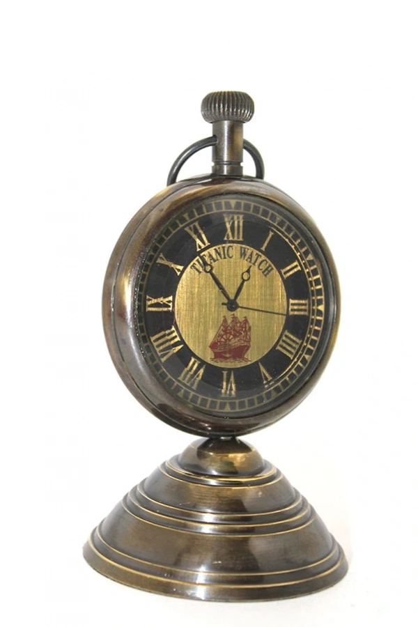 Masa Üstü Pirinç Saat Model 5