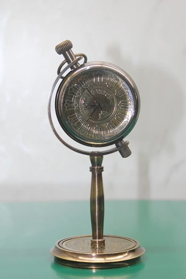 Masa Üstü Pirinç Saat Model 6