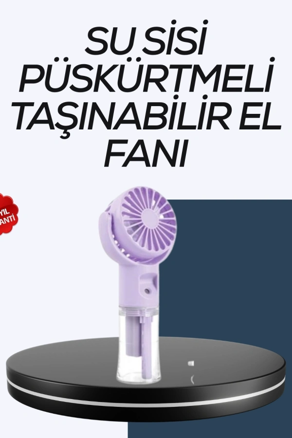 Masaüstü ve Elde Kullanıma Uygun Su Buharlı Şarjlı Fan