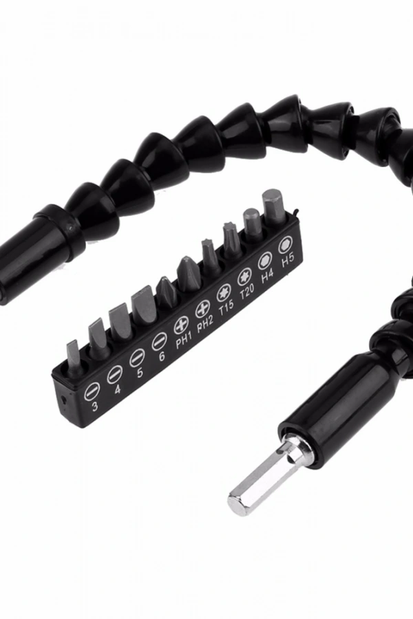 Matkap Ucu - Bükülebilir Oynar  Vidalama Bits Uzatma Aparatı 30Cm - Komple Set