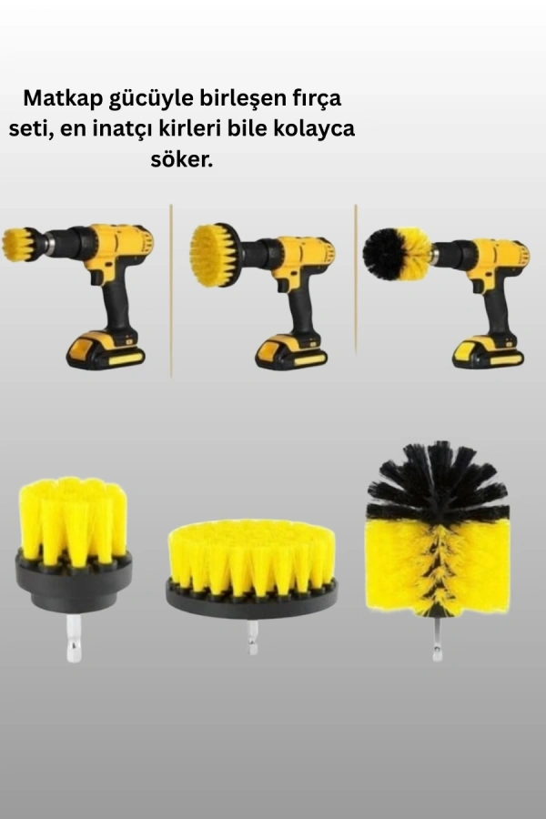Matkap Ucu Temizlik Aparatı 3’lü Fırça Seti