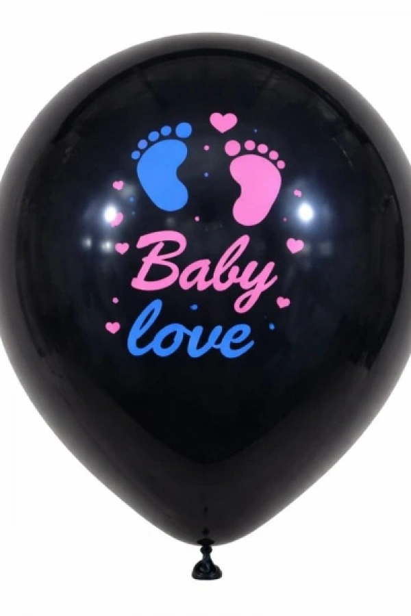 Mavi Konfetili Cinsiyet Balonu