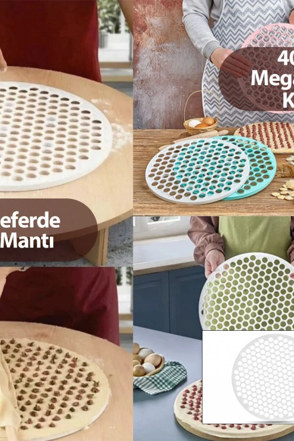 Mega Mantı Kalıbı - 40 cm - 199 Mantı Kapasiteli - Plastik