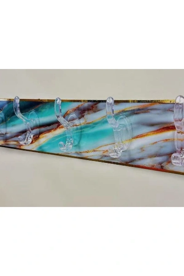 Mermer Desenli Yapışkanlı Askılık