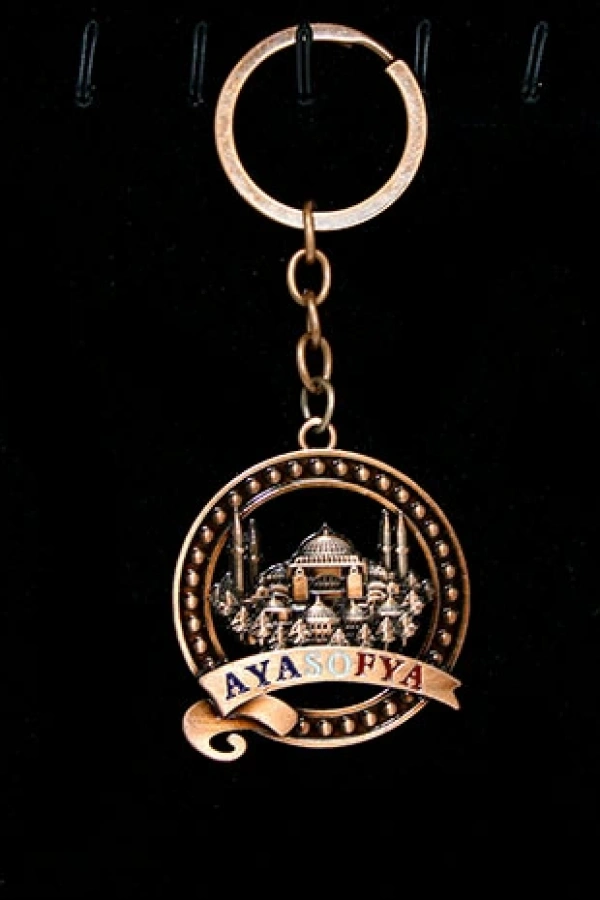 Metal Ayasofya Anahtarlık Yuvarlak Tasarım