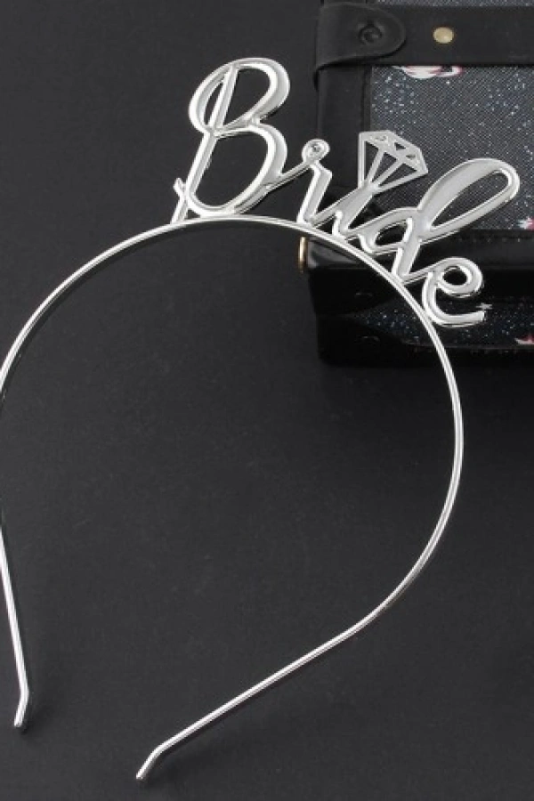 Metal Bride Taç Gümüş Renk
