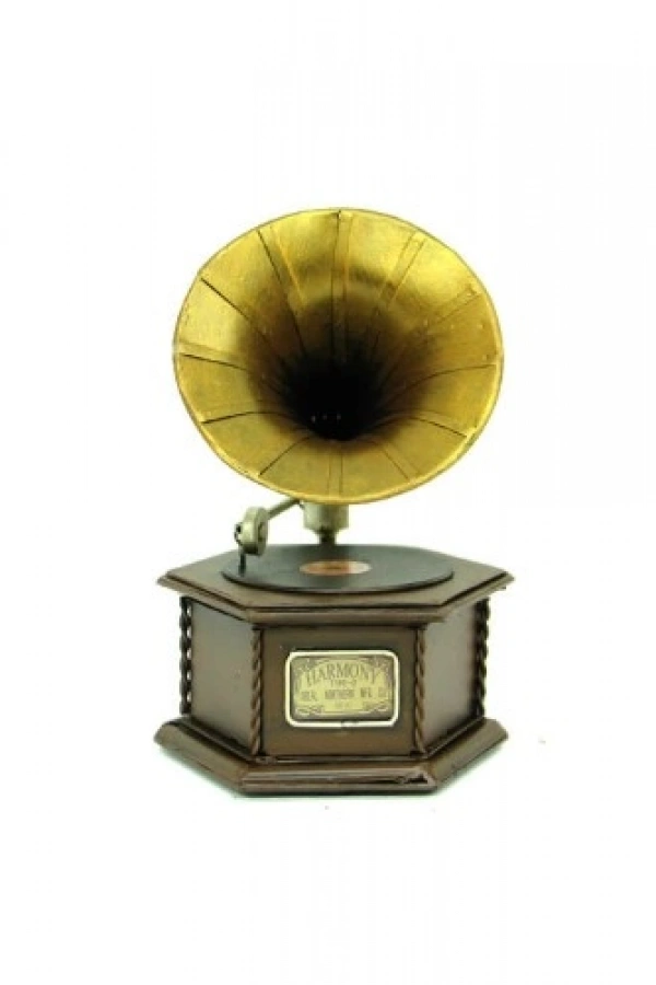 Metal Dekoratif Gramofon