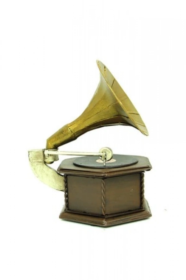 Metal Dekoratif Gramofon