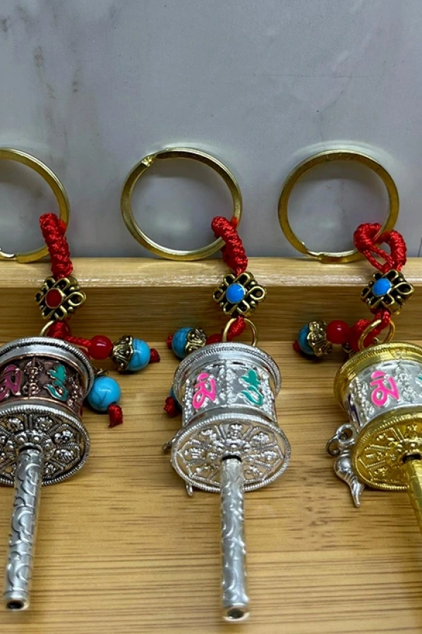 Metal Feng Shui Şans Çarkı Anahtarlık Model 1