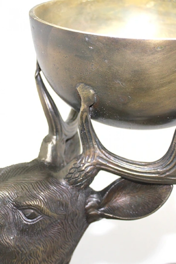 Metal Geyikli Kase 77 Cm