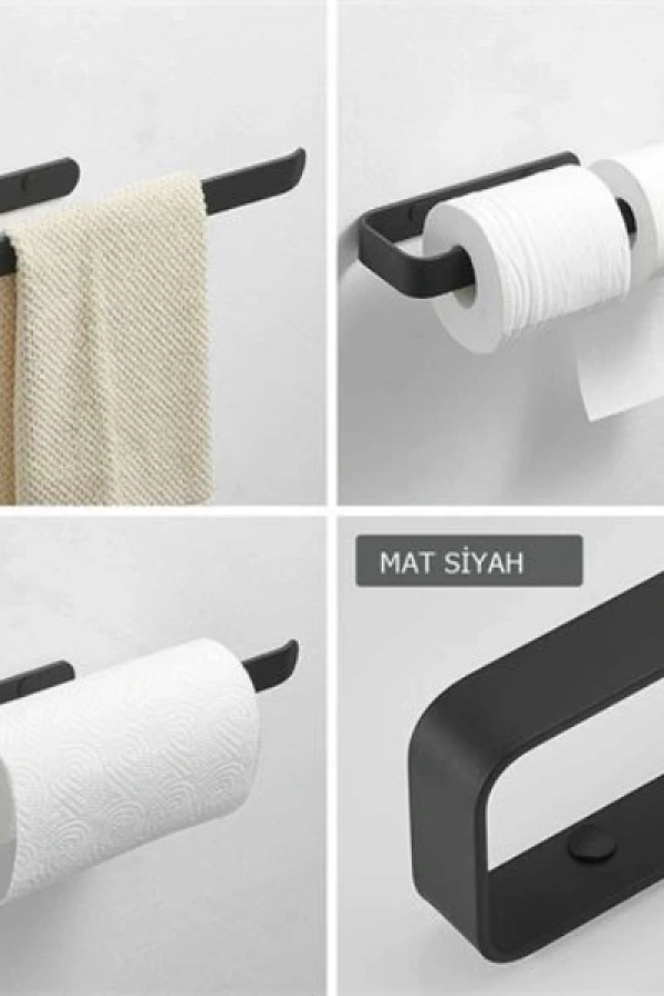 Metal Mat Siyah Havluluk