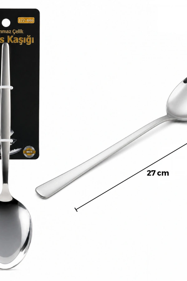 Metal Servis Kaşığı - Krom Renk - 27 cm