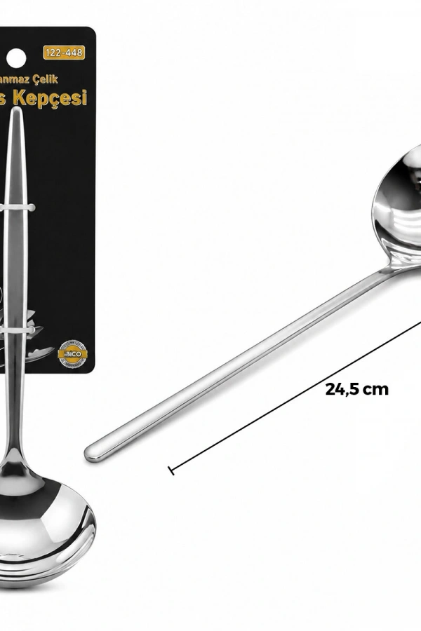 Metal Servis Kepçesi - Krom Renk - 24.5 cm