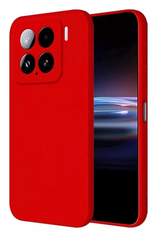 Mi 15 Kılıf Nano içi Kadife Silikon - Kırmızı