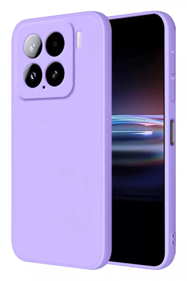 Mi 15 Kılıf Nano içi Kadife Silikon - Lila