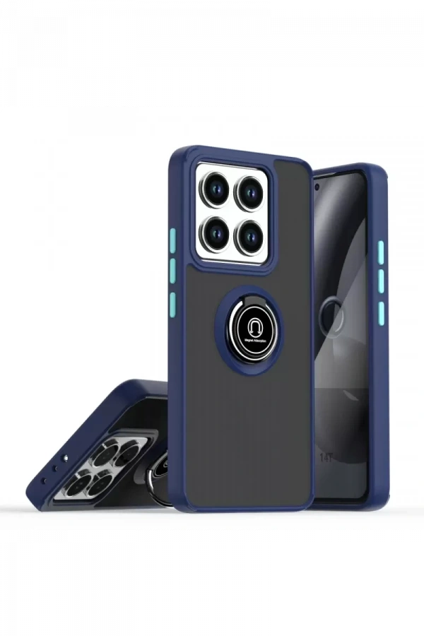Mi 15 Pro Kılıf Montreal Yüzüklü Silikon Kapak - Lacivert