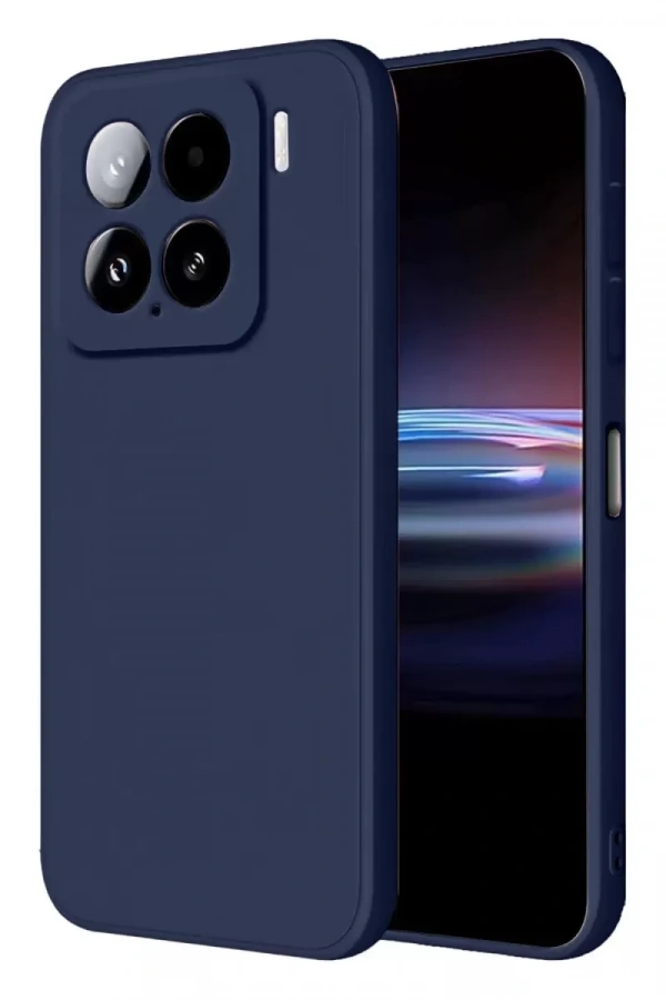 Mi 15 Pro Kılıf Nano içi Kadife Silikon - Lacivert