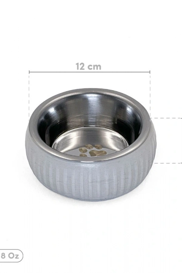 Mikopet Organik Seramik Mama Kabı Gri