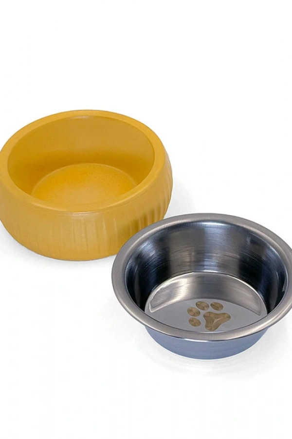 Mikopet Organik Seramik Mama Kabı Sarı