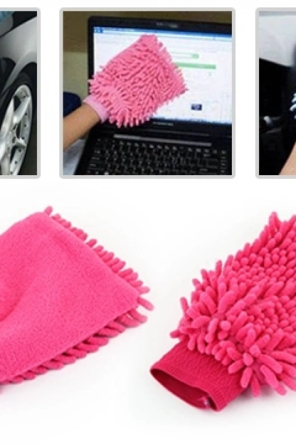Mikrofiber Temizlik Eldiveni - Araç Yıkama Eldiveni Oto Yıkama Temizleme Cila Eldiveni