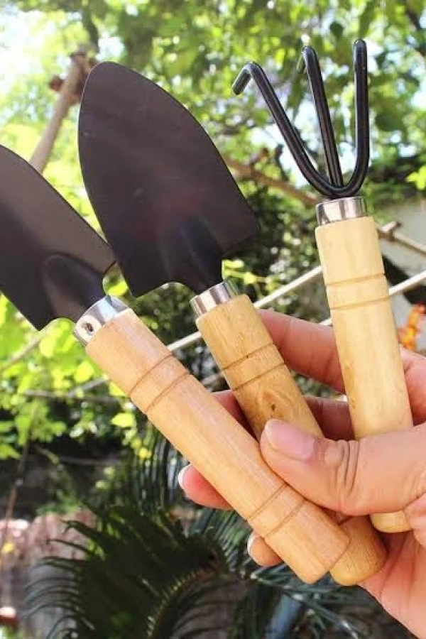 Mini Ahşap Hobi Bahçe Seti 3 Adet