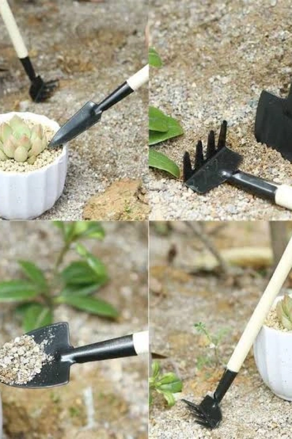 Mini Ahşap Hobi Bahçe Seti 3 Parça