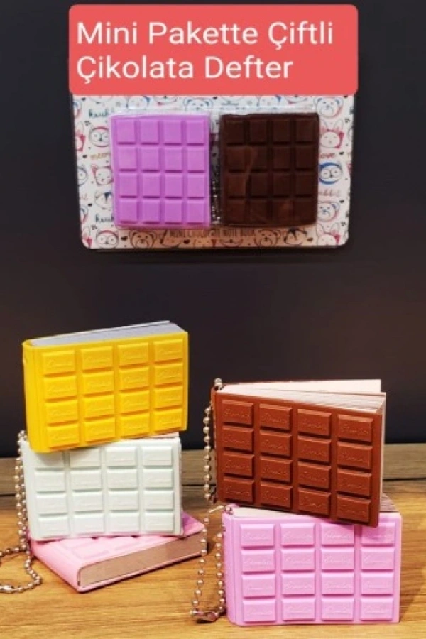 Mini Çiftli Çikolata Not Defteri