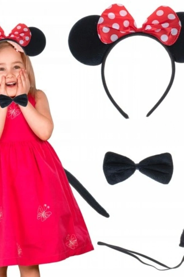 Minnie Mouse Taç Kuyruk Papyon Gösteri Seti