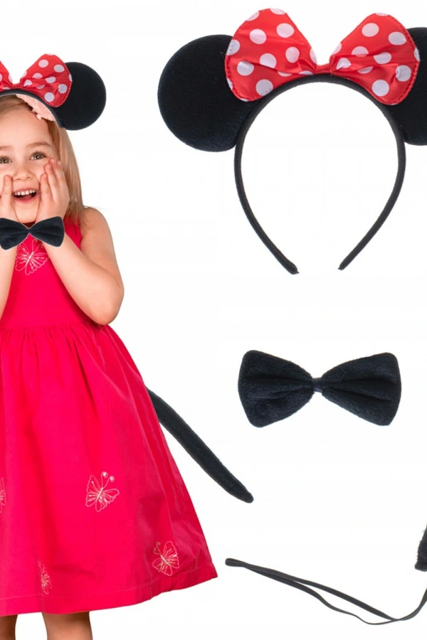 Minnie Mouse Taç Kuyruk Papyon Gösteri Seti