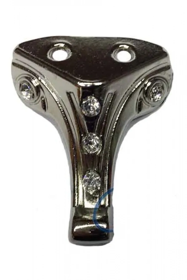 Moda Taşlı Ahşap Sandık Ayağı, Kutu Ayak 3,5 cm - Nikel, 50 Adet