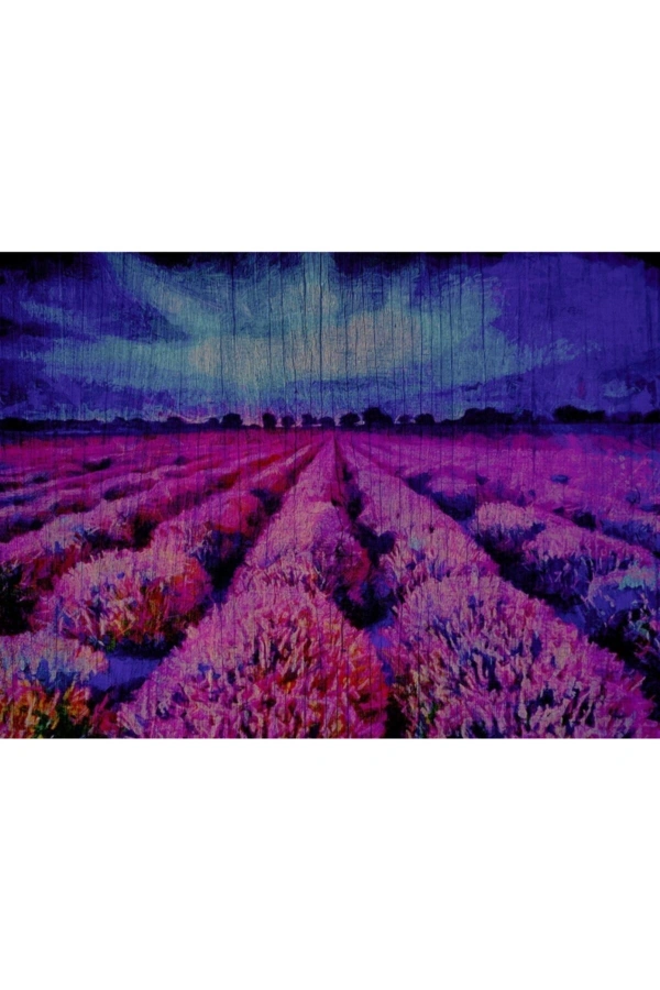 Mor Çiçek Tarlası Canvas Tablo (50x70)