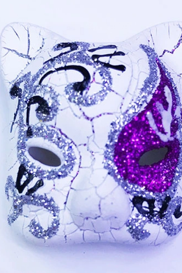 Mor Renk Venedik Kedi Model Magnet